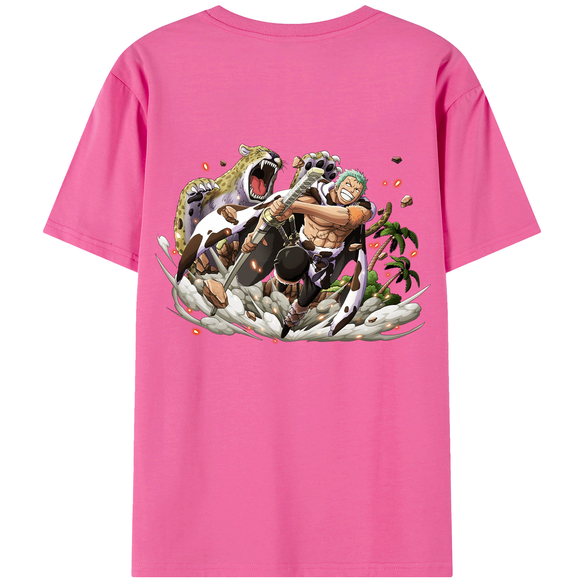 ワンピース ロロノア・ゾロ ONE PIECE Roronoa Zoro レディース半袖Tシャツ(バックプリント)